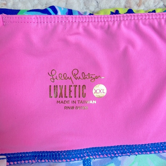 Lilly Pulitzer Borealis Blue Social Sunset Size XXL Women’s Weekender Leggings - Picture 2 of 8